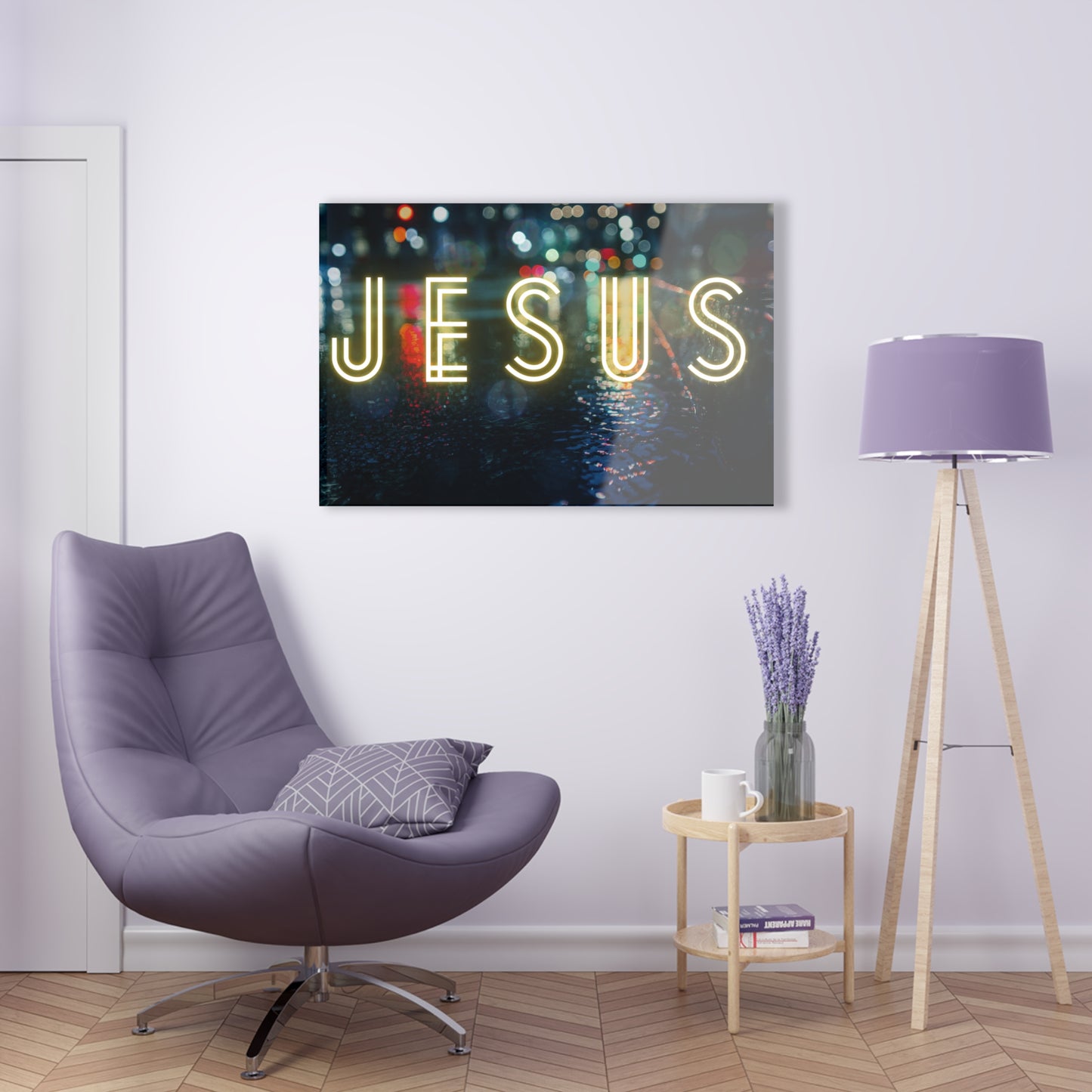 Jesus Urban City Acrylic Wall Art