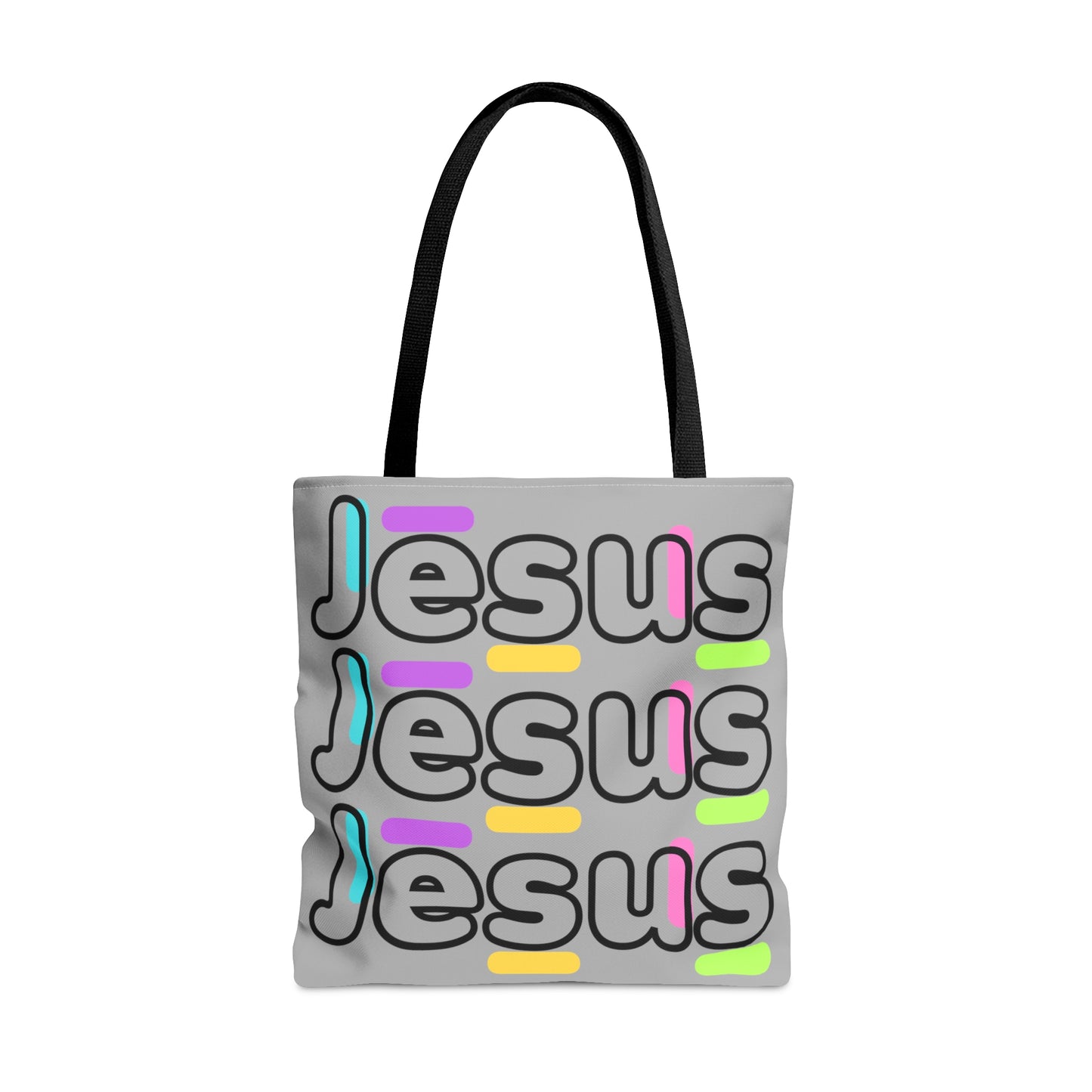 Jesus Confetti Grey Tote Bag