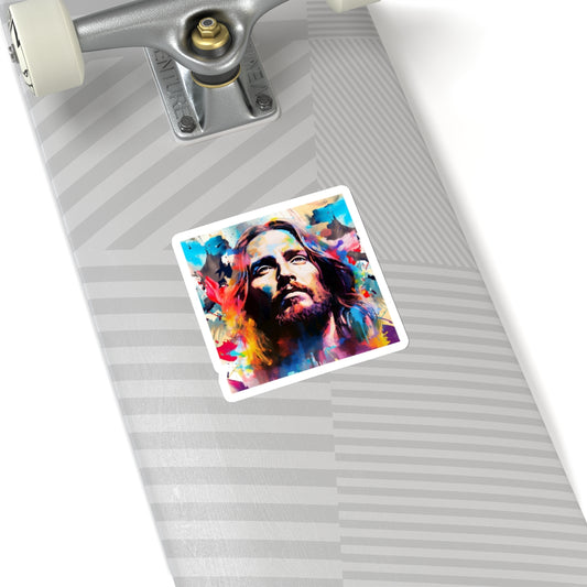 Colorful Jesus Sticker Art