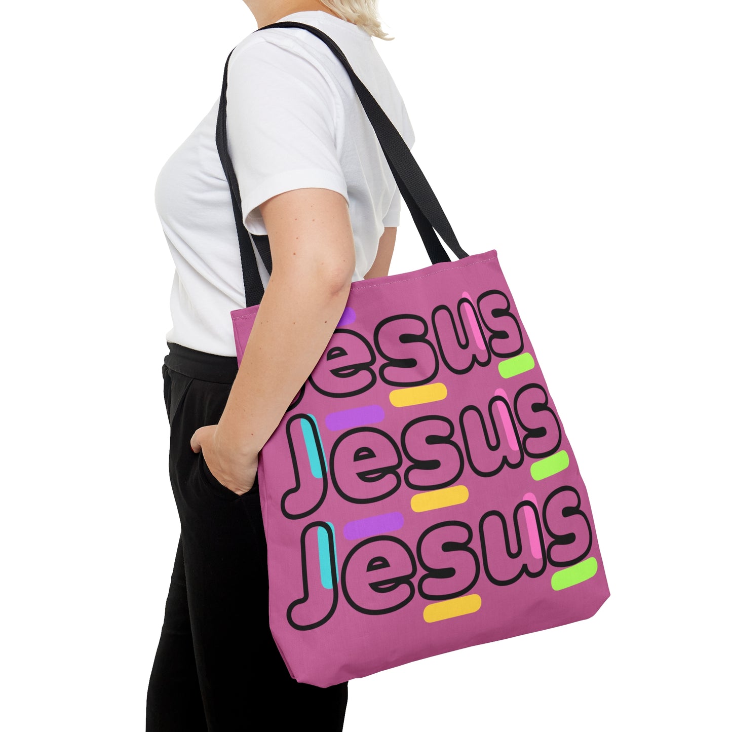 Jesus Confetti Pink Tote Bag