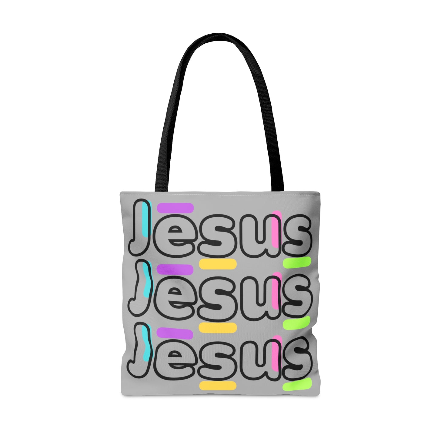 Jesus Confetti Grey Tote Bag