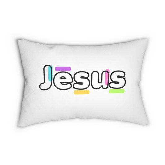 Jesus Confetti Lumbar Pillow