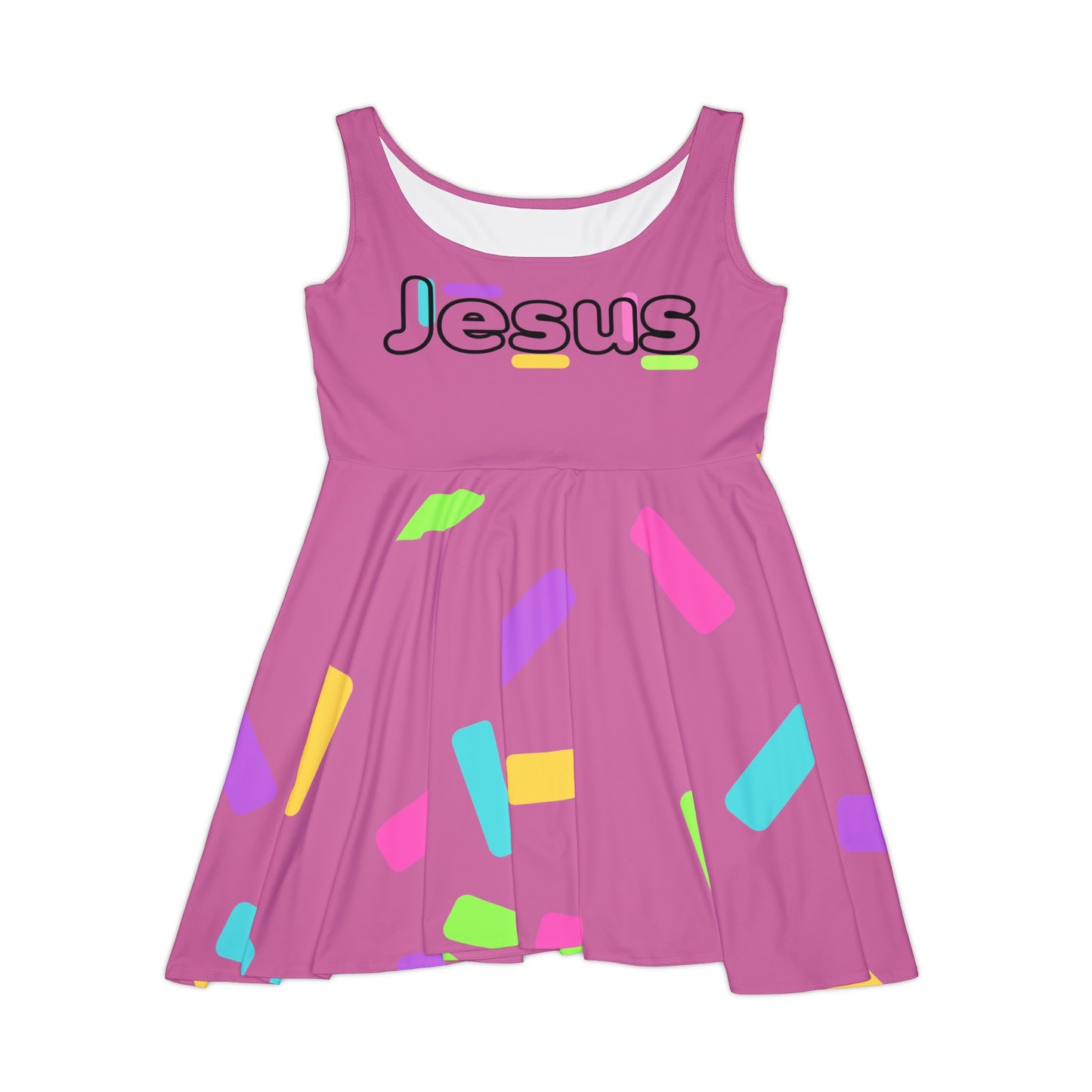 Jesus Confetti Pink Skater Dress