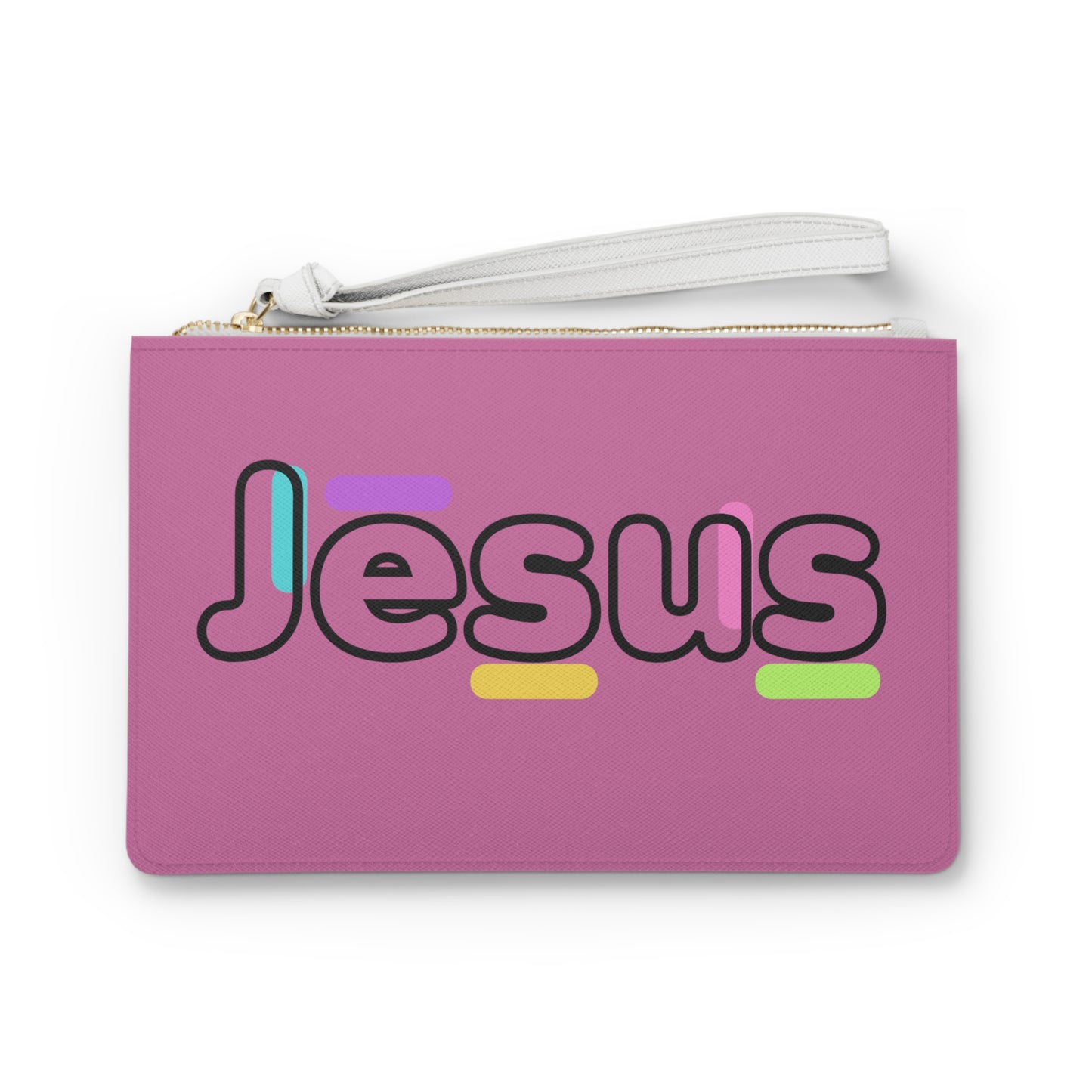 Jesus Confetti Pink Clutch Bag