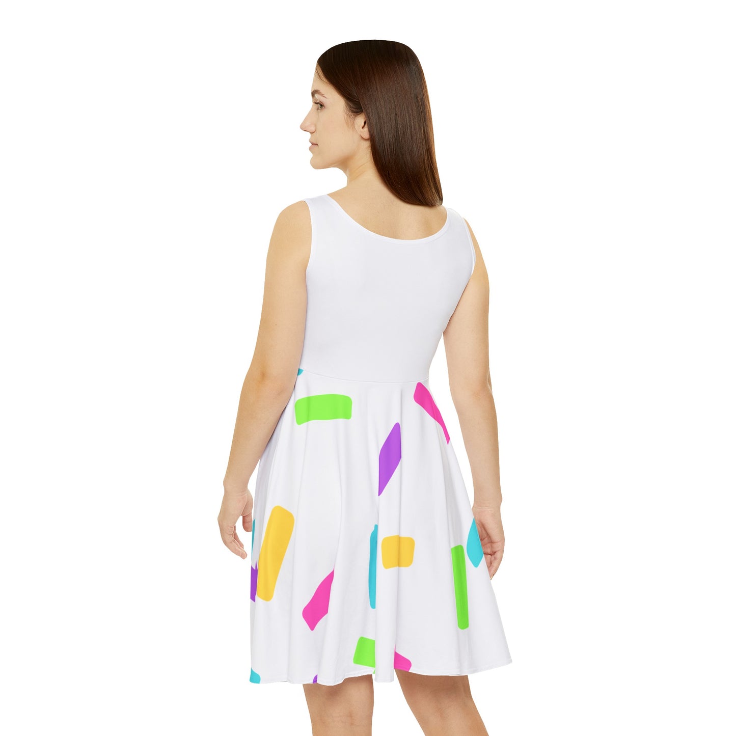 Jesus Confetti White Skater Dress