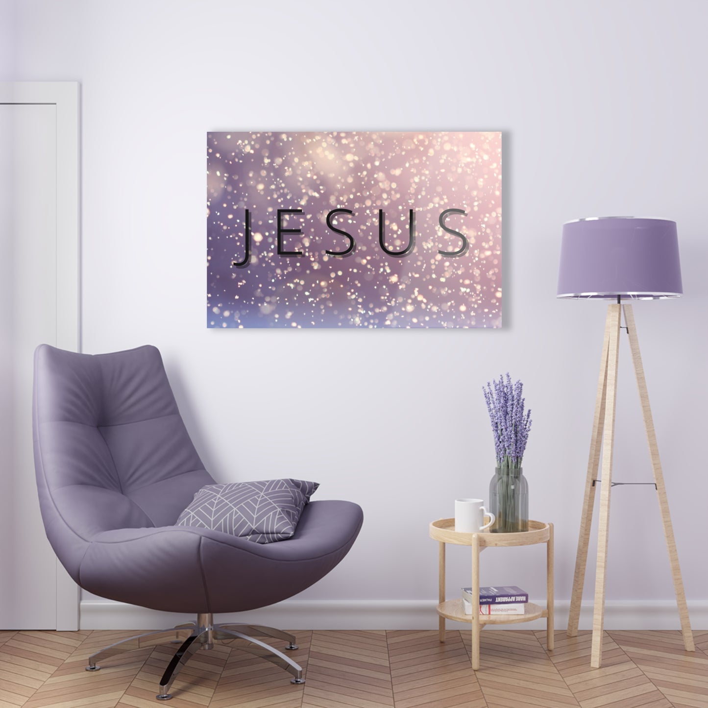 Jesus In The Snow Acrylic Wall Art