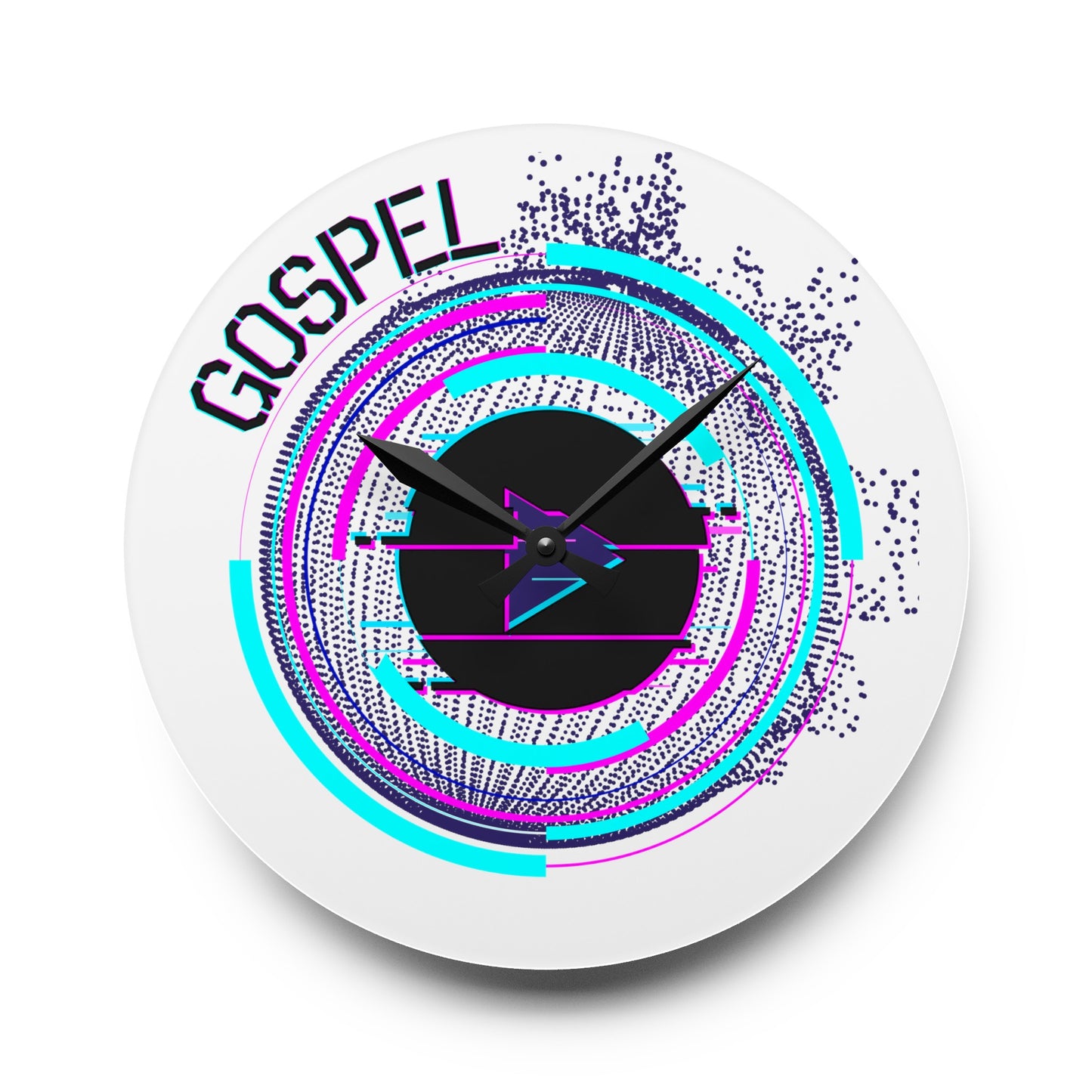 Gospel Press Play White Acrylic Wall Clock