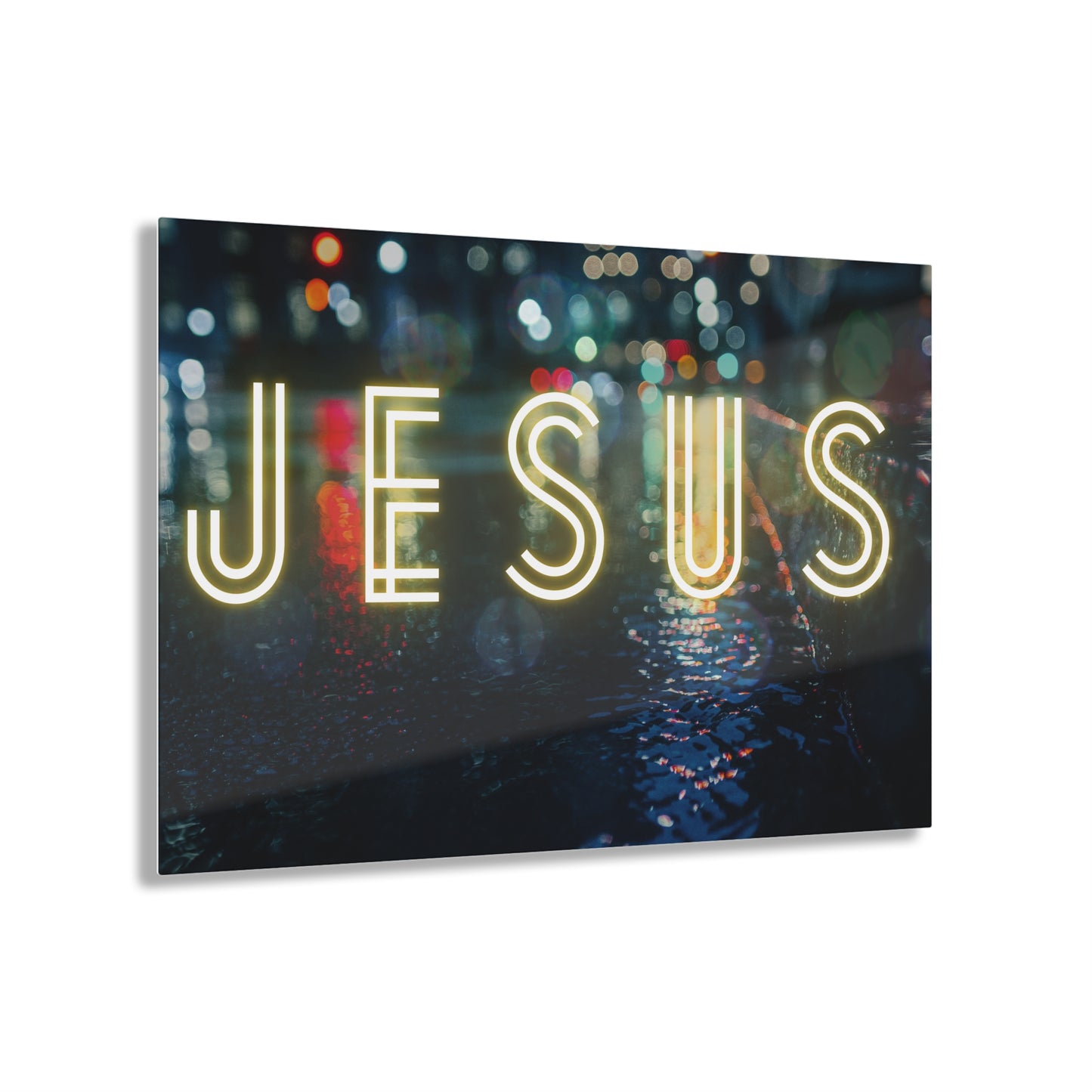 Jesus Urban City Acrylic Wall Art