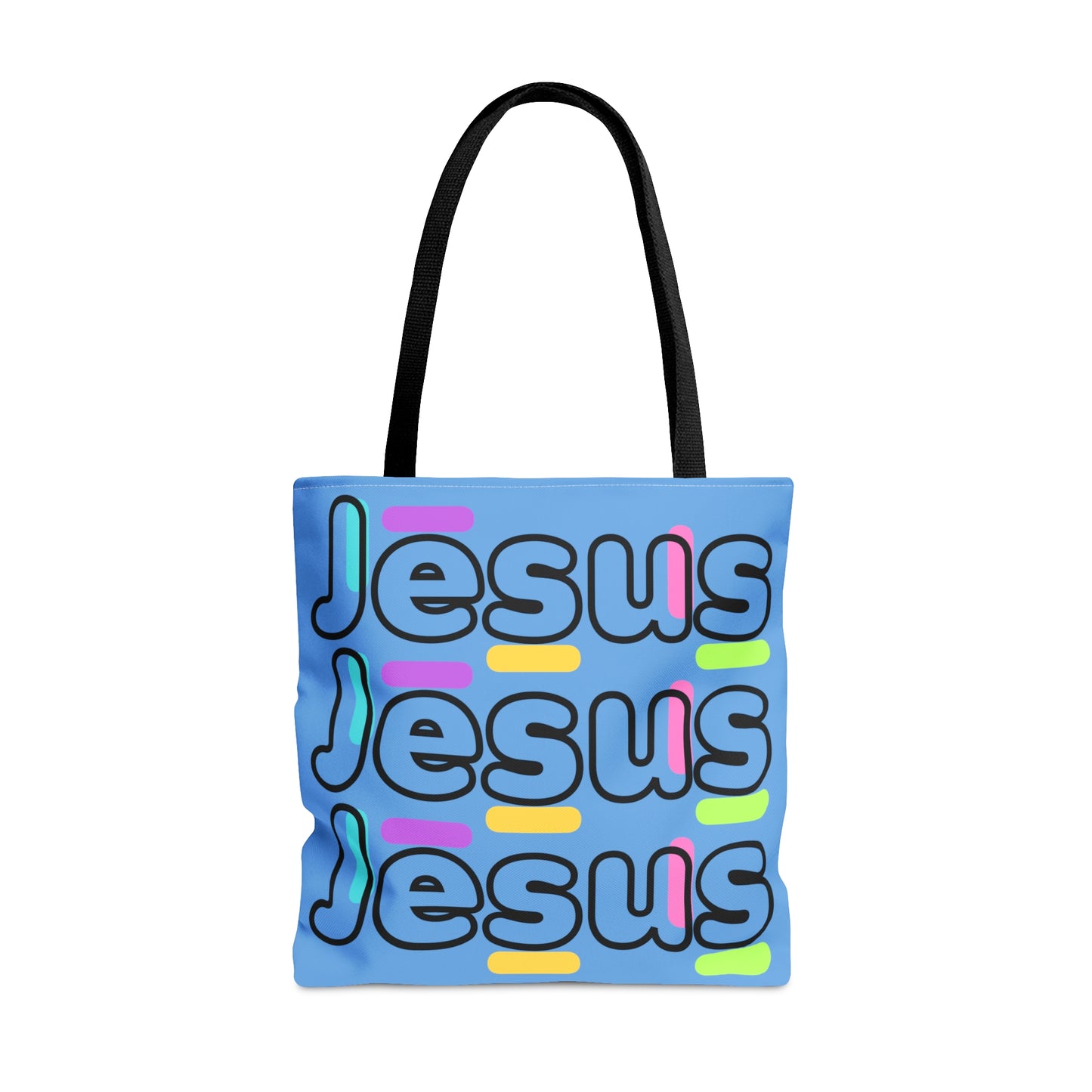 Jesus Confetti Blue Tote Bag